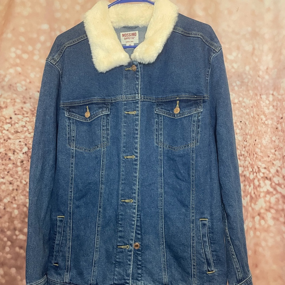 Classic Shearling Jean Jacket XXL
